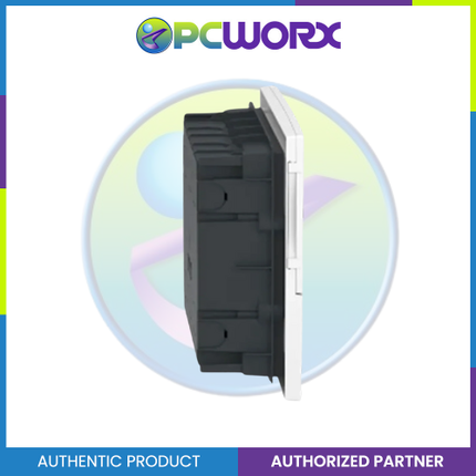 Schneider Enclosure, Resi9 MP Flush Mounting 1 Row of 8 Modules IP40 White Door 1 Earth + 1 Neutral Terminal Blocks MIP22108