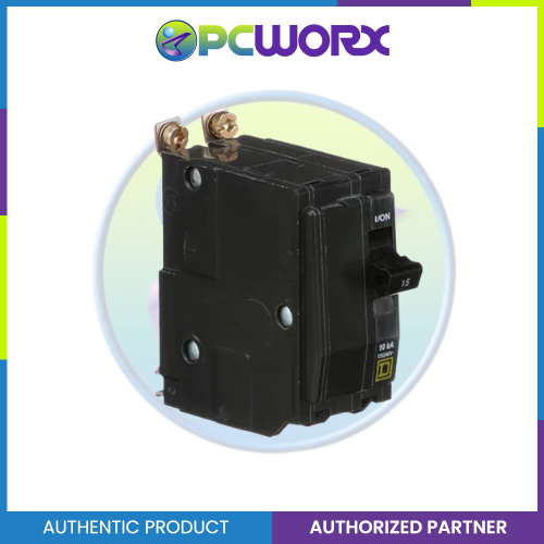 Schneider QOB UL 2-Pole 15A Bolt-On Miniature Circuit Breaker 120/240V 10kAIC QOB215