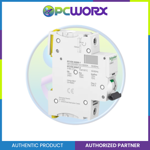 Schneider Acti9 IEC, 1-Pole 20A DIN-Rail Type Circuit Breaker 230/400V 10 KAIC (A9F74120)