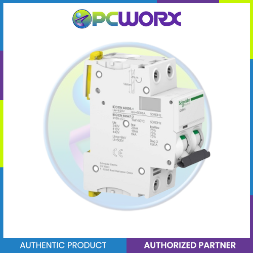 Schneider Acti9 IEC, 2-Pole 6A DIN-Rail Type Circuit Breaker 230/400V 10 KAIC (A9F74206)