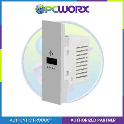 Schneider AvatarOn A 1 USB port 5 V AC-DC USB Charger Outlet - GREY M3T-USB-GY | USB Outlet