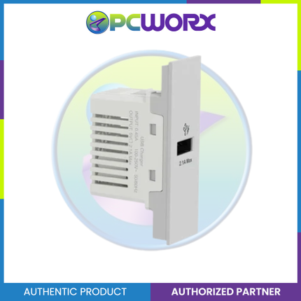 Schneider AvatarOn A 1 USB port 5 V AC-DC USB Charger Outlet - GREY M3T-USB-GY | USB Outlet