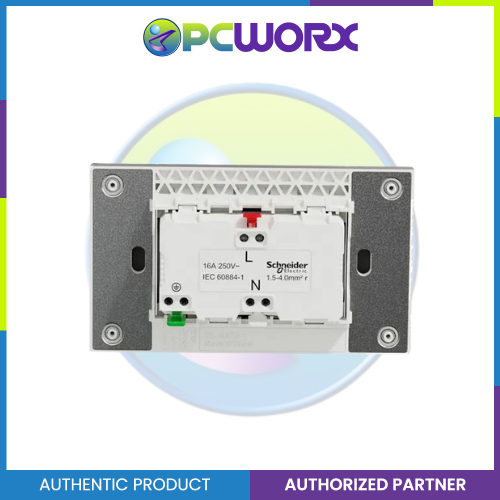 Schneider AvatarOn A 16A 250V 2G 3 Pin Universal Socket-outlet Black A70426UST-BK