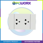 Schneider AvatarOn A 16A 250V 2G 3Pin Universal Socket Outlet White A70426UST-WE