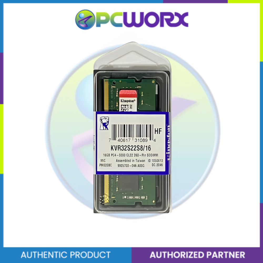 Kingston KVR32S22S8/16 16GB 3200MHz DDR4 Non-ECC CL22 Sodimm
