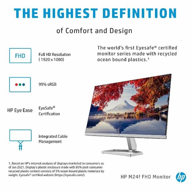 HP M24F 23.8" IPS FHD 75Hz VGA/HDMI Monitor