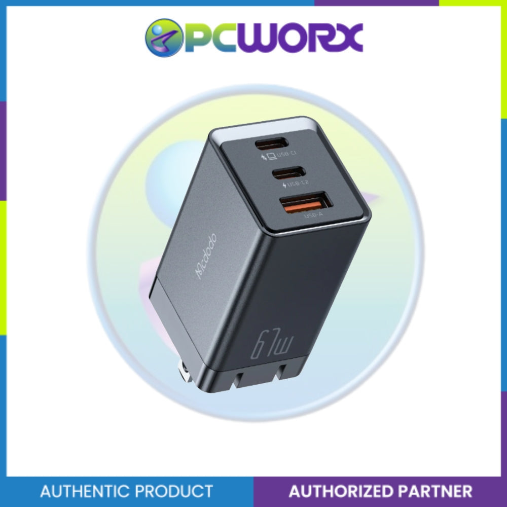 Mcdodo CH-1533 67W 2C+1A GAN 5 Mini Pro Fast Charger (US) Black