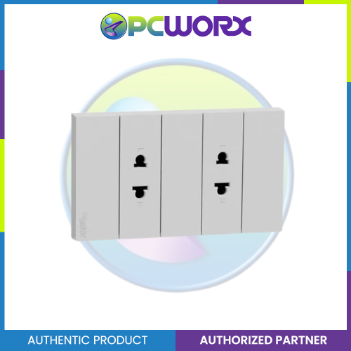 Schneider AvatarOn A 16A 250V 2G 2 Pin Universal Socket-outlet White A70426US-WE | Switch Outlet