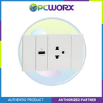Schneider AvatarOn A 16A 250V 3 Pin USB Charger Universal Socket White A70426USB-UST-WE | Switch Outlet