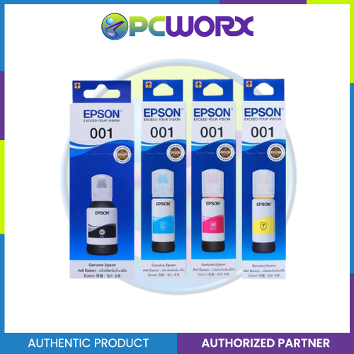 Epson 001 Original Ink Bottle Set for L4150/L4160/4260;L6160/6260;L6170/6270/6290 (BCMY Set)