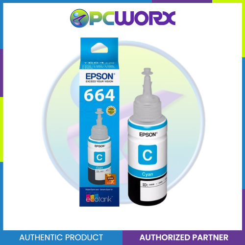 Epson T664100 L100/L200 Ink Bottle Black, Cyan, Magenta, Yellow 70ml