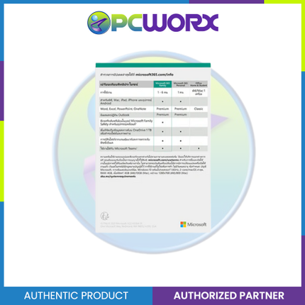Microsoft 6GQ-01896 M365 Family Eng Subscr 1YR APAC EM Medialess Emerging Market | Microsoft 365 | Microsoft Software