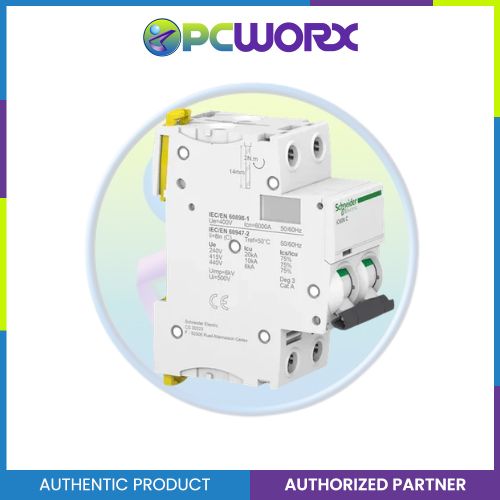 Schneider Acti9 IEC 2P 16A C DIN-Rail Type Miniature Circuit Breaker 230/400V (A9F74216)