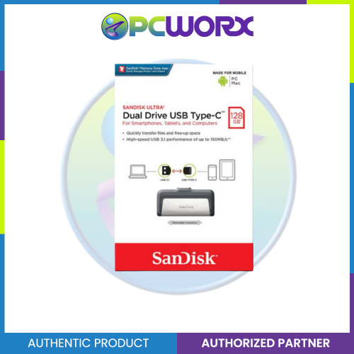 Sandisk SDDDC2 128GB Ultra Dual Drive OTG Type C USB 3.1  Connector
