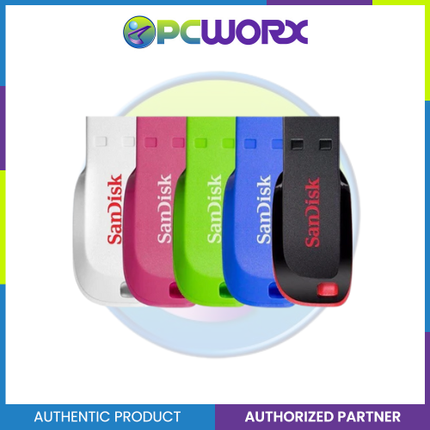 Sandisk SDCZ50-016G 16GB Cruzer Blade USB 2.0 Black | White | Blue | Green | Pink