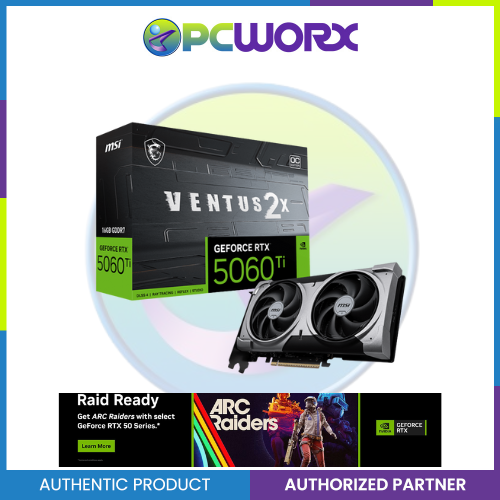 MSI NVIDIA® GeForce RTX™ 5060 Ti VENTUS 2X OC PLUS 16GB GDDR7 GPU