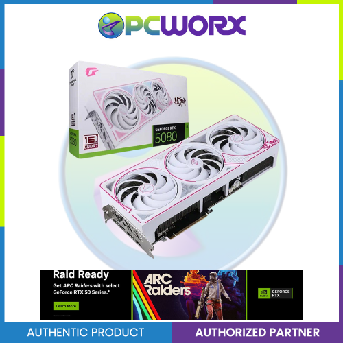 Colorful NVIDIA® GeForce RTX™ 5080 iGame Ultra OC-V 16GB GDDR7 White (PRE-ORDER 30 DAYS)