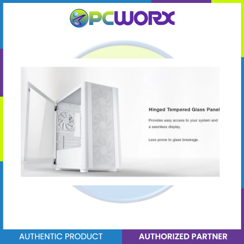 Tecware Flatline TG m-ATX Mini-Tower w/ 3x120mm fans White