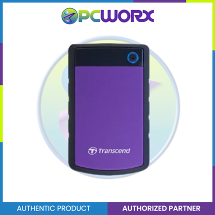 Transcend TS2TSJ25H3P 2TB Shockproof Portable Hard Drive Purple