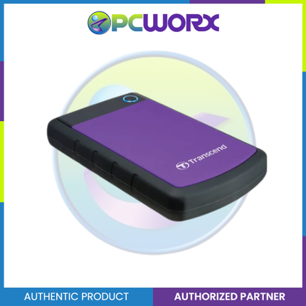 Transcend TS2TSJ25H3P 2TB Shockproof Portable Hard Drive Purple