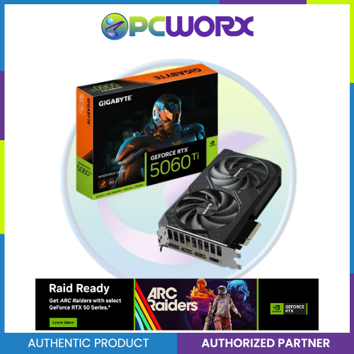 GIGABYTE NVIDIA® GeForce RTX™ 5060 Ti WINDFORCE OC 16GB GDDR7 GPU