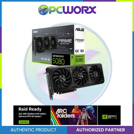 ASUS NVIDIA® GeForce RTX™ 5080 PRIME OC 16GB GDDR7 GPU