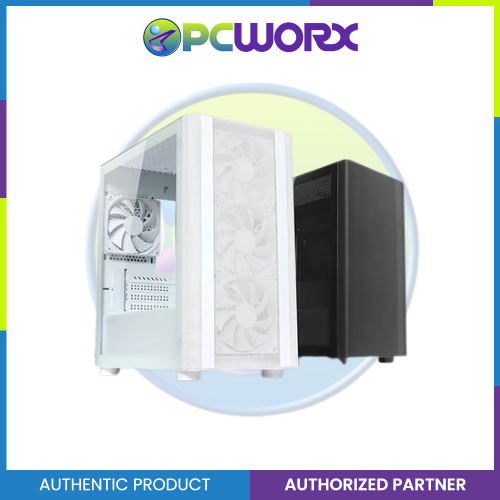 Tecware Flatline TG m-ATX Mini-Tower w/ 3x120mm fans Black