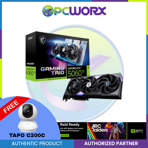 MSI NVIDIA® GeForce RTX™ 5060 Ti GAMING OC 8GB GDDR7 GPU