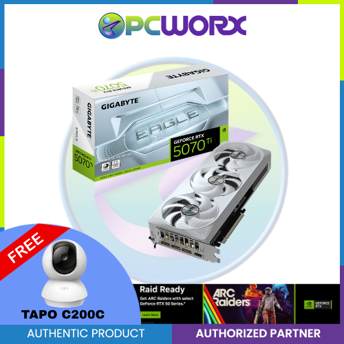 Gigabyte  NVIDIA® GeForce RTX™5070TI GV-N507TEAGLEOC-ICE-16GD EAGLE OC ICE SFF 16GB GDDR7 GPU