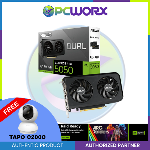 Asus  NVIDIA® GeForce RTX™ 5050 DUAL-O8G RTX5050 Dual OC 8GB GDDR6 128-bit GPU