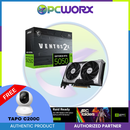 MSI  NVIDIA® GeForce RTX™ 5050 VENTUS 2X OC 8G GDDR6 128-bit GPU