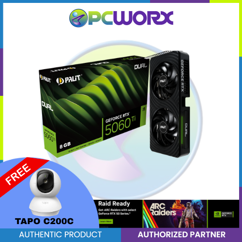 Palit  NVIDIA® GeForce RTX™5060ti NE7506T019P1-GB2062D DUAL 8GB GDDR7 GPU