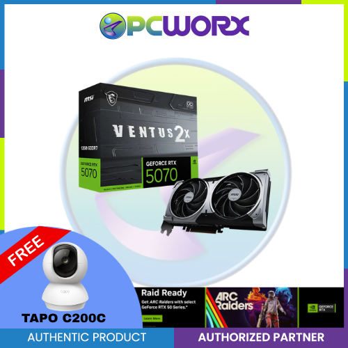 MSI NVIDIA® GeForce RTX™5070 VENTUS 2X OC 12GB GDDR7 192-bit GPU