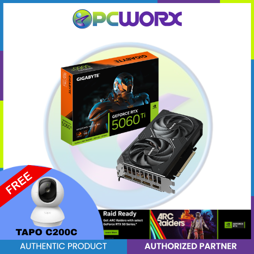 Gigabyte NVIDIA® GeForce RTX™ 5060 Ti WindForce Max OC 16GB GDDR7 Graphics Card