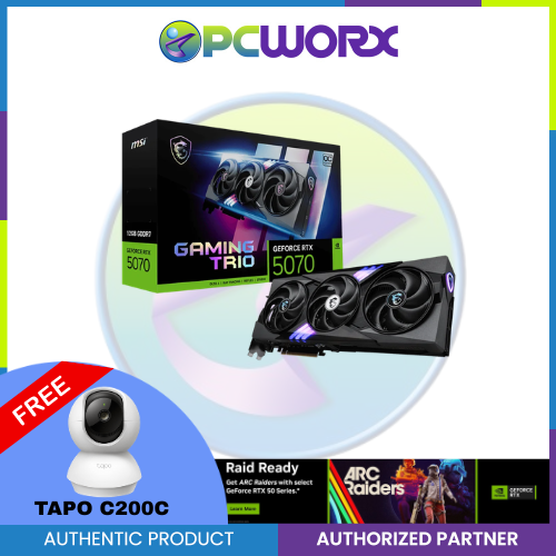 MSI NVIDIA® GeForce RTX™5070 GAMING TRIO OC 12GB GDDR7 192-bit GPU