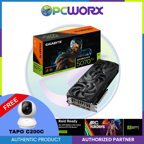 Gigabyte NVIDIA® GeForce RTX™ 5070TI GV-N507TWF3OC-16GD WINDFORCE OC SFF 16G GDDR7 Graphics Card