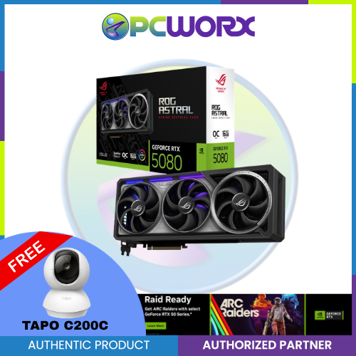 Asus  NVIDIA® GeForce RTX™5080 ROG-ASTRAL-RTX5080-O16G-GAMING 16GB GDDR7 OC GPU