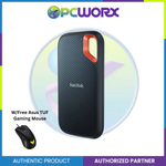 Sandisk SDSSDE61 1TB/2TB/4TB Extreme Portable USB 3.2 SSD - W/Free Asus TUF P309 Gaming M3 GEN 2 Mouse