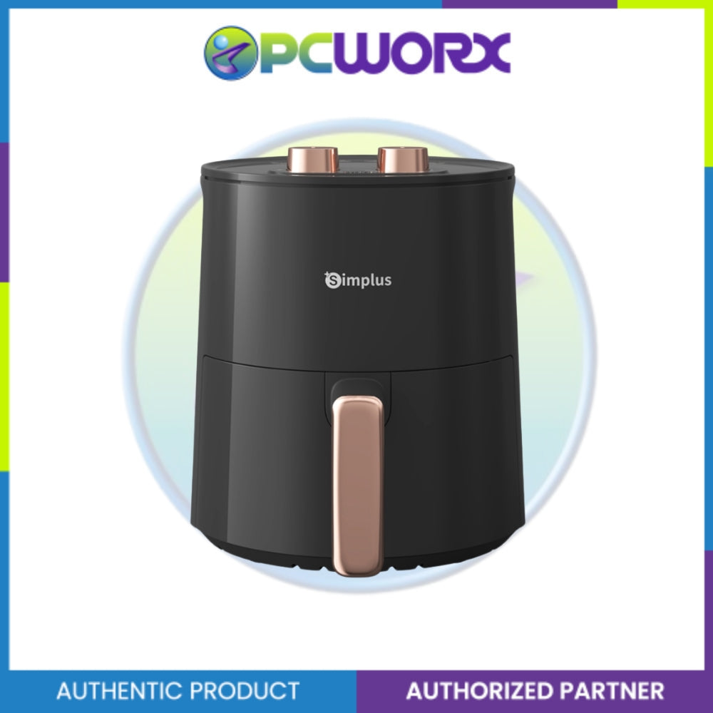 Simplus Air Fryer 4L Electric Fryer 2 Knobs Black