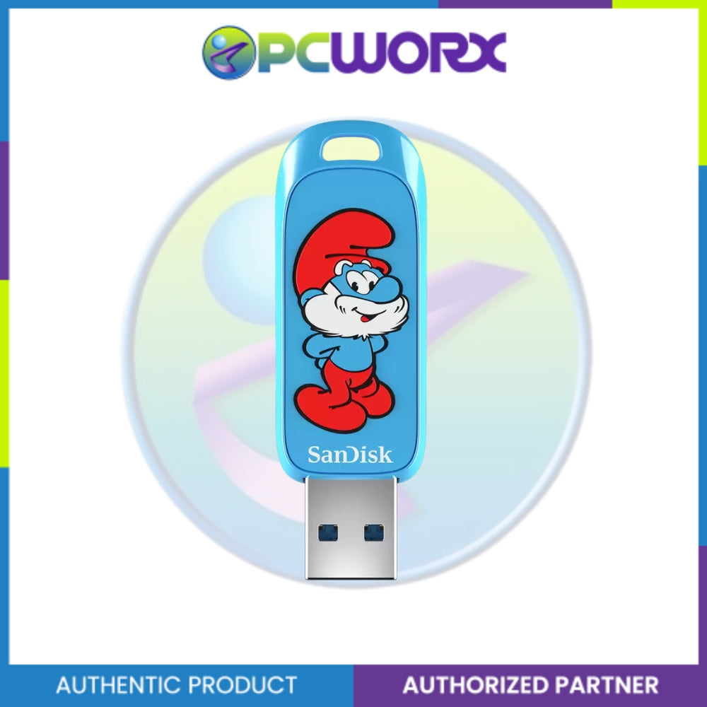 Sandisk SDCZIS-128G-G46 128GB USB 3.2 Ingot Type-A 130MB/s Papa Smurf Edition