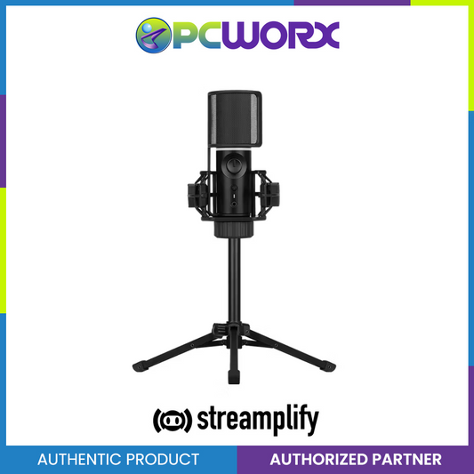 Streamplify MIC-48-RGB-TP-BK RGB Microphone With Tripod Black