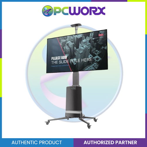 North Bayou TW85 Motorized Lift Screen Heavy Duty TV Mount Cart 55-85