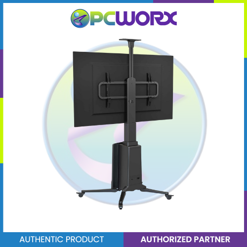 North Bayou TW85 Motorized Lift Screen Heavy Duty TV Mount Cart 55-85