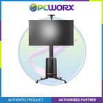 North Bayou TW85 Motorized Lift Screen Heavy Duty TV Mount Cart 55-85" Black