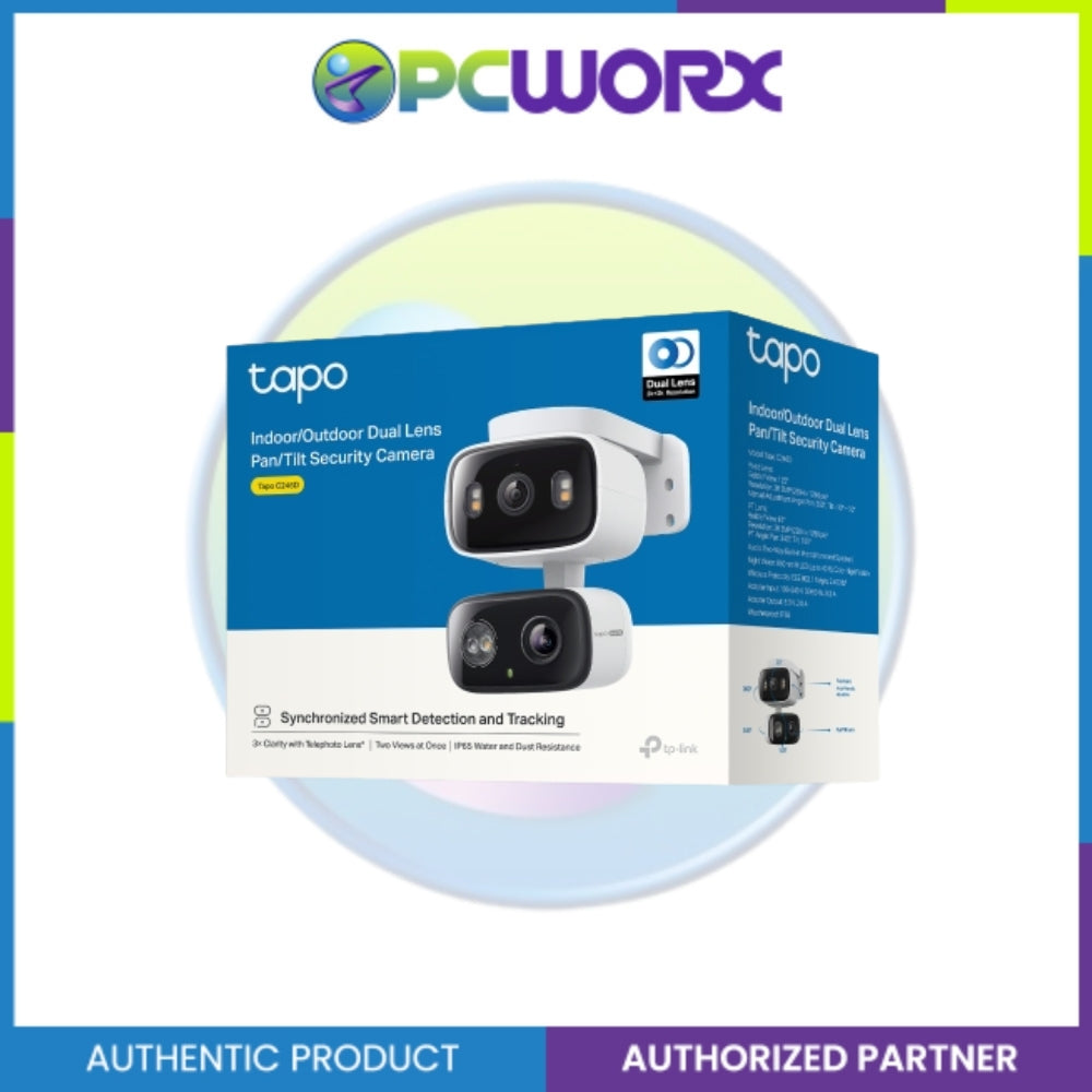 TP-Link Tapo C246D Indoor/Outdoor Dual Lens Pan/Tilt Security Camera