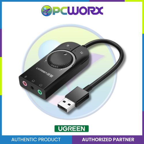 Ugreen CM129/40964 USB-A External Stereo Sound Adapter 15CM Black