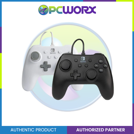 Enhanced Wired Controller for Nintendo Switch | Black / White Console Controller |  A Power Controller