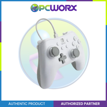 Enhanced Wired Controller for Nintendo Switch | Black / White Console Controller |  A Power Controller