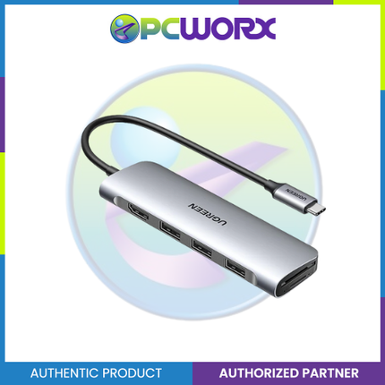 Ugreen CM195 70411 6in1 USB-C To HDMI+2*USB 3.0 A+SD/TF+PD Converter