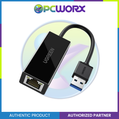 Ugreen CR111 20256 USB 3.0A to RJ45 Gigabit Ethernet Adapter 10CM Black
